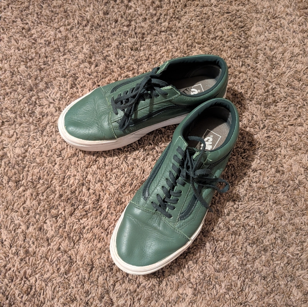 Vans leather platform sneakers with tread